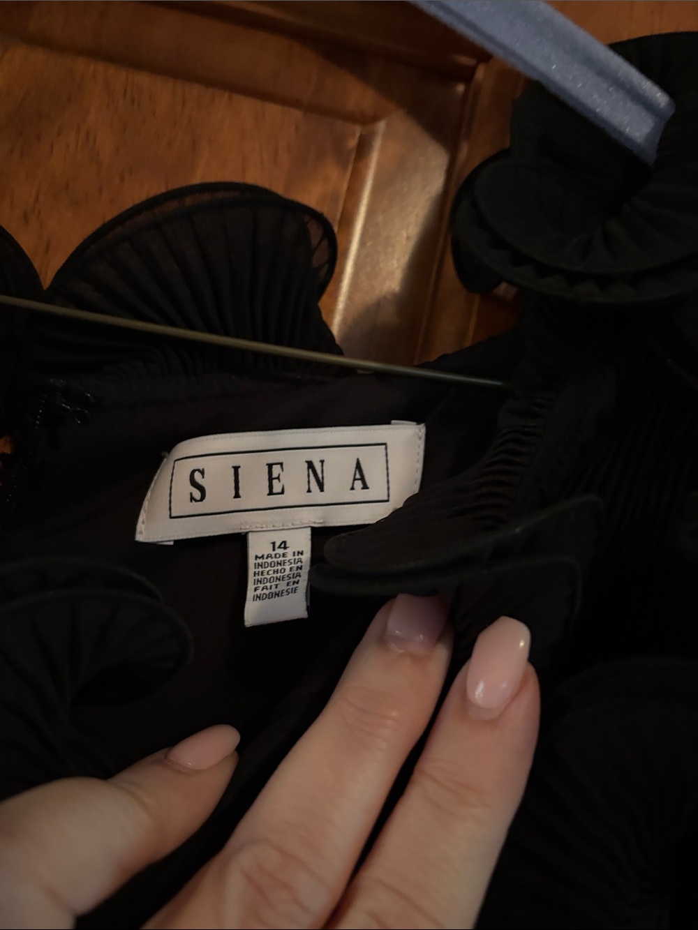Siena Studio Black Sleeveless Midi Dress with Sculpted Ruffle Trim - Picture 2 of 13